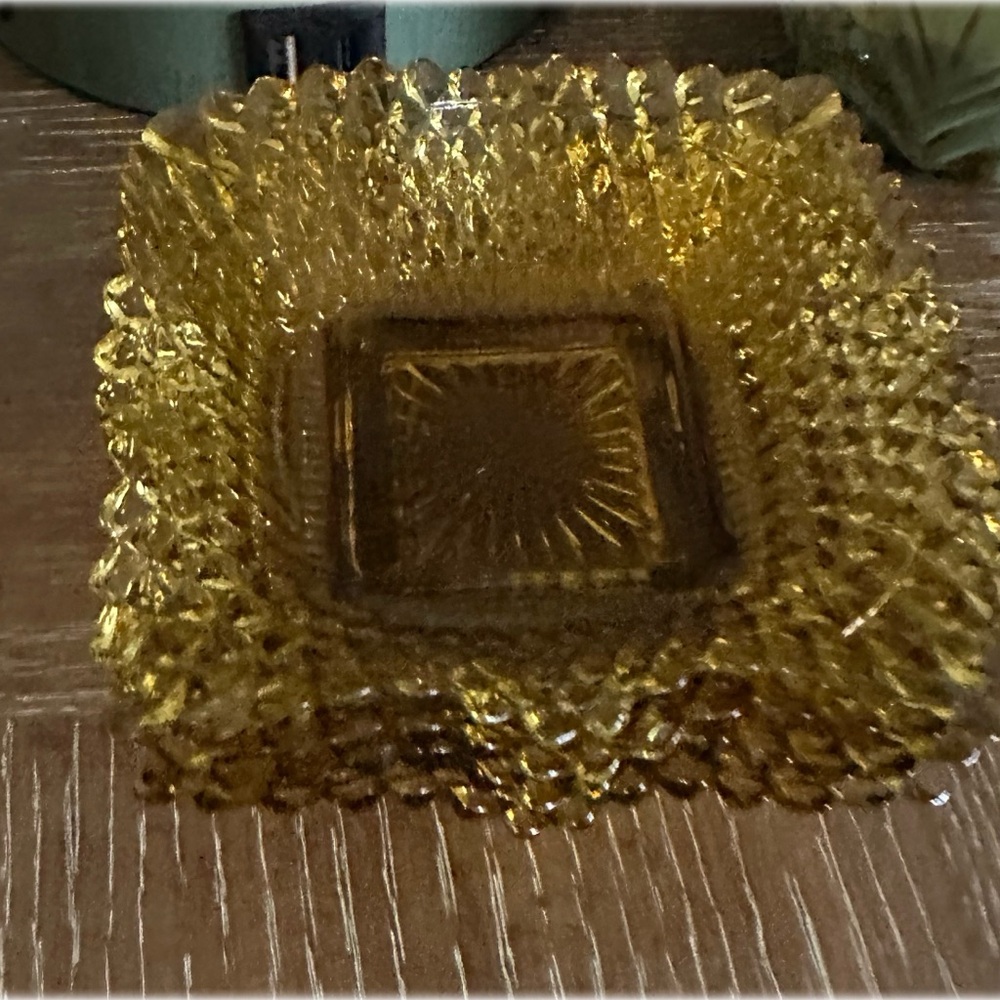 FENTON Set (4) four vintage thumbprint candy bowls amber - Picture 2 of 5